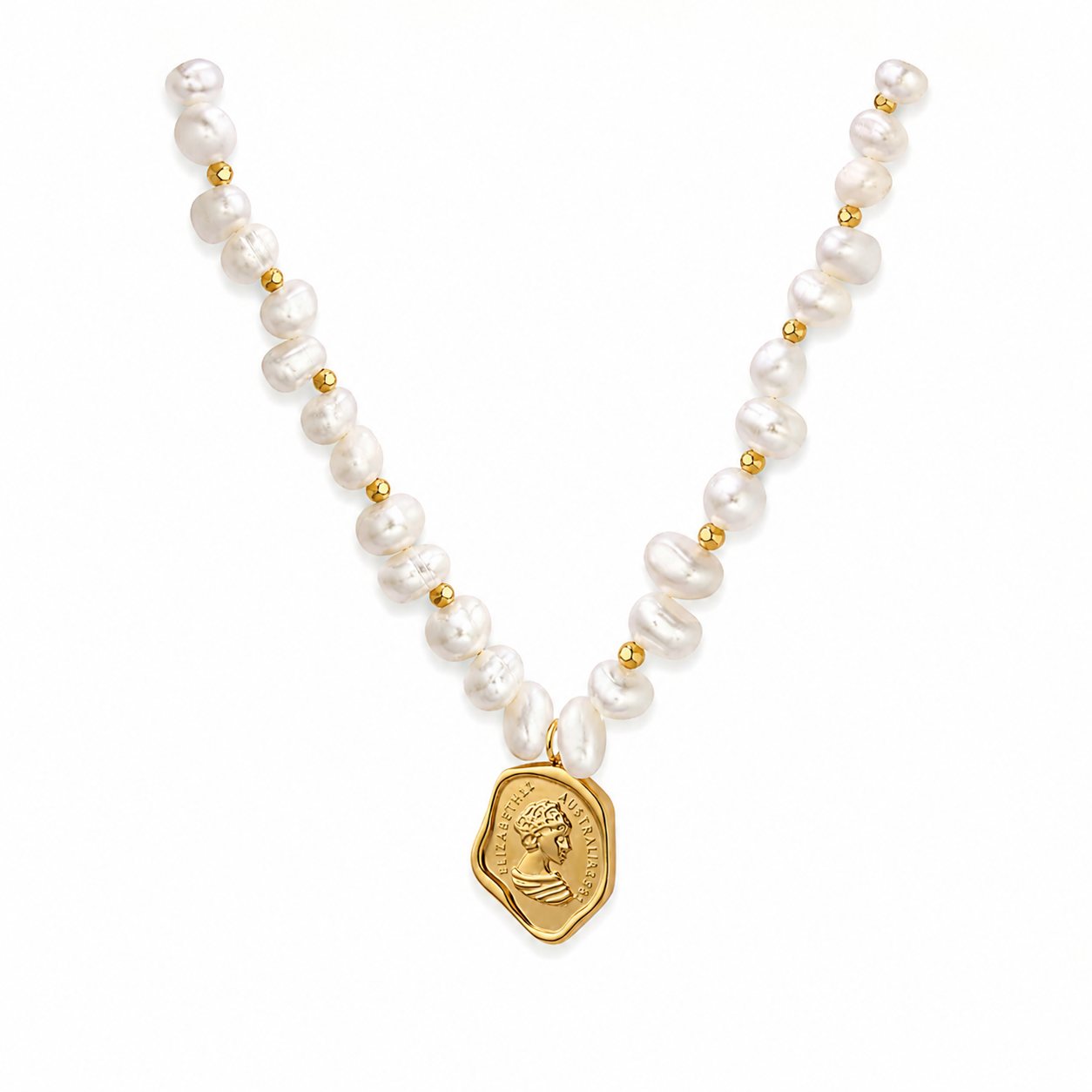 Queens Coin Pearl Necklace