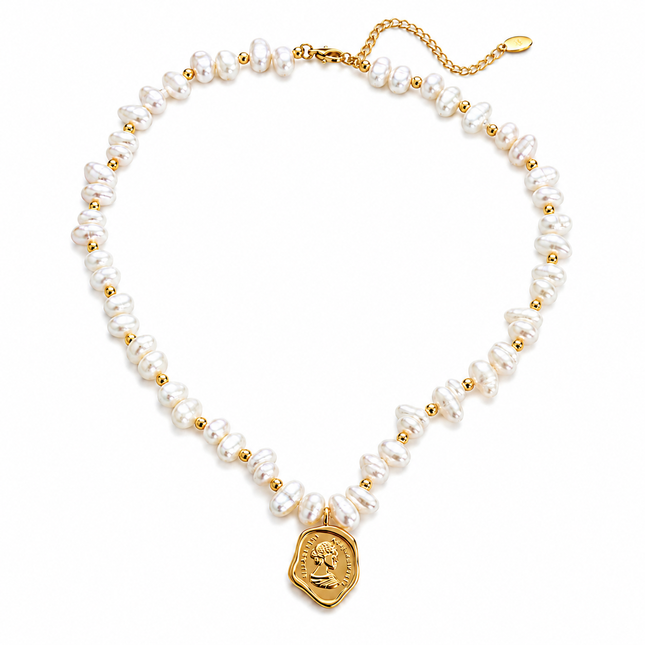 Queens Coin Pearl Necklace - Image 2