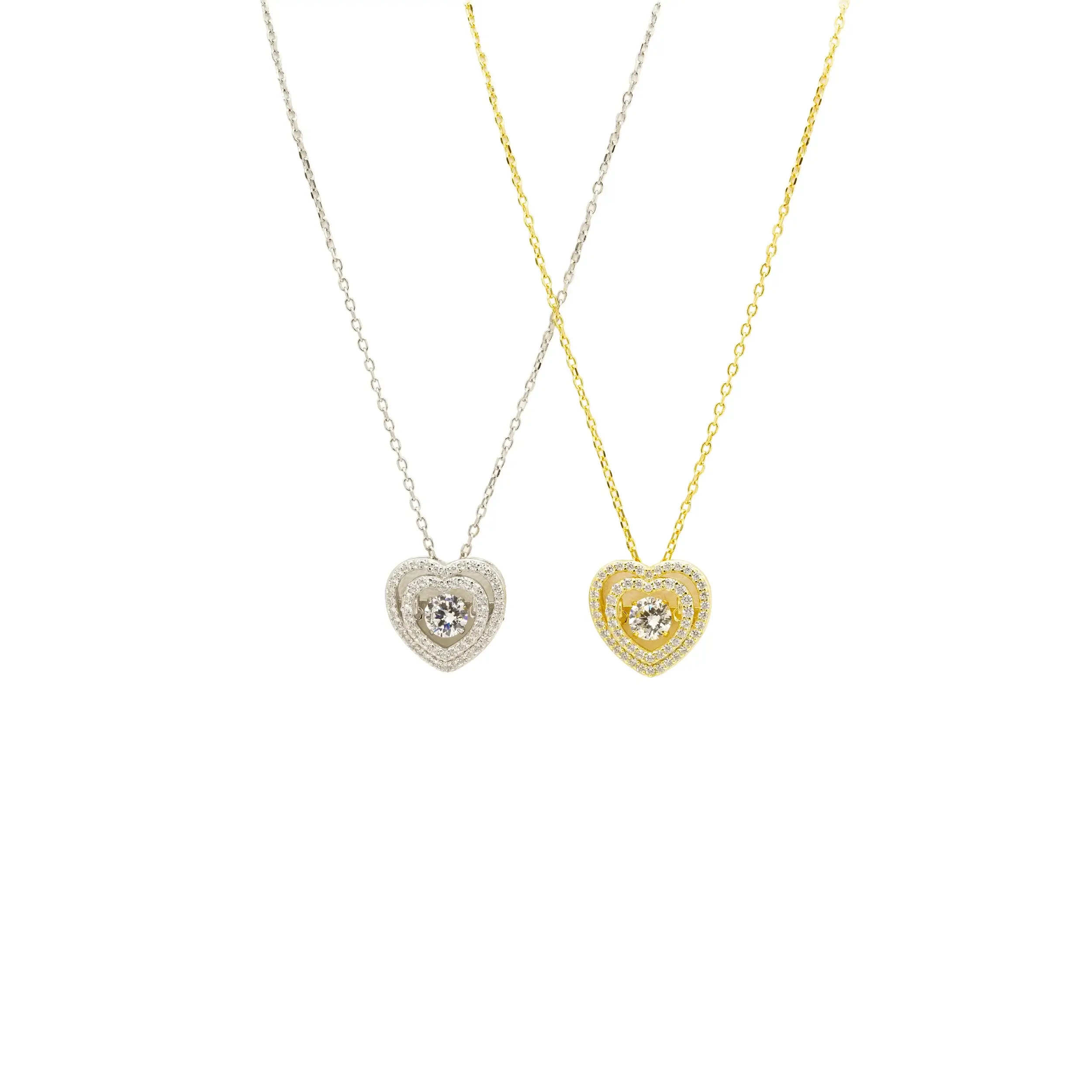 Moving Heart Sterling Necklace