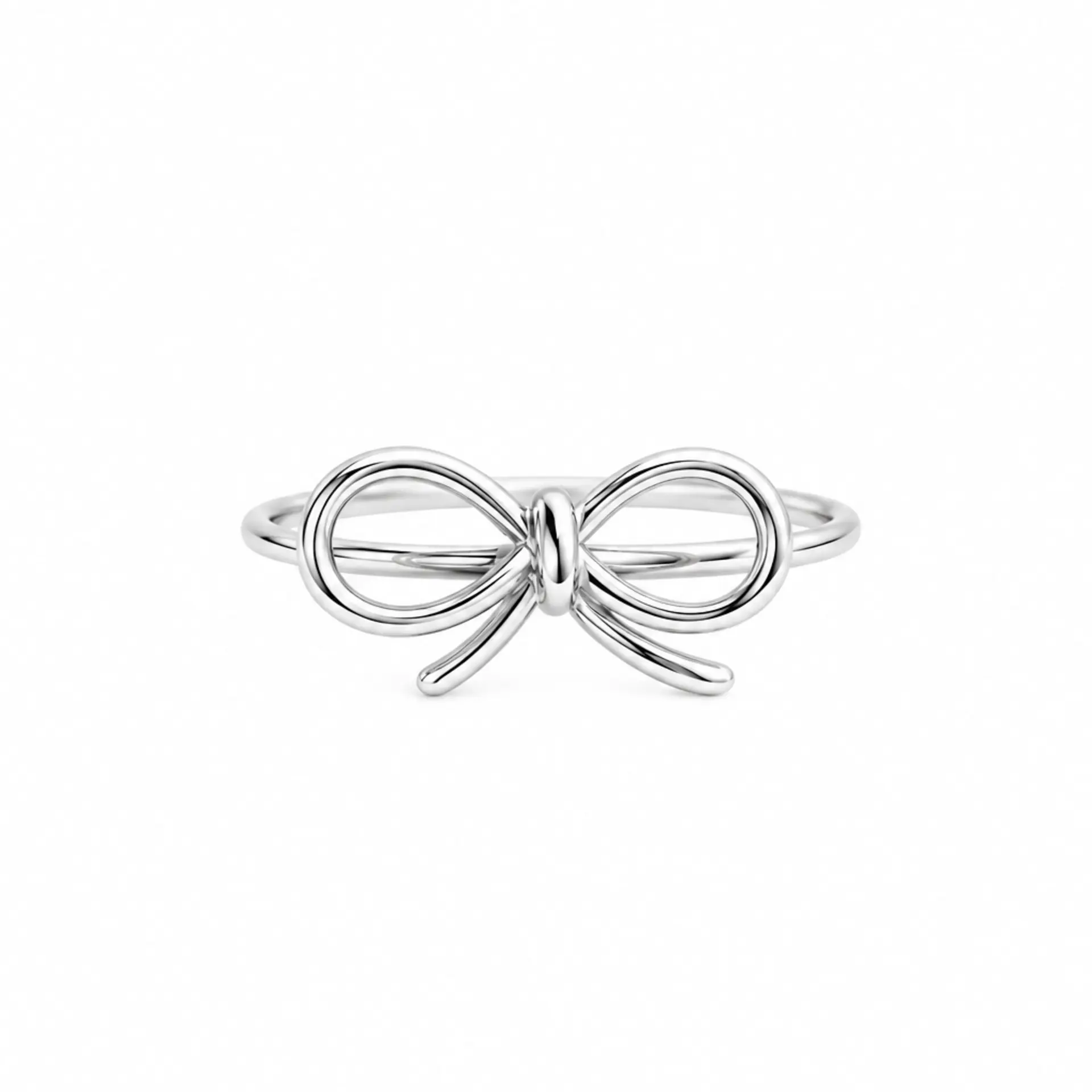 A257 (D) Silver Dainty Bow Ring