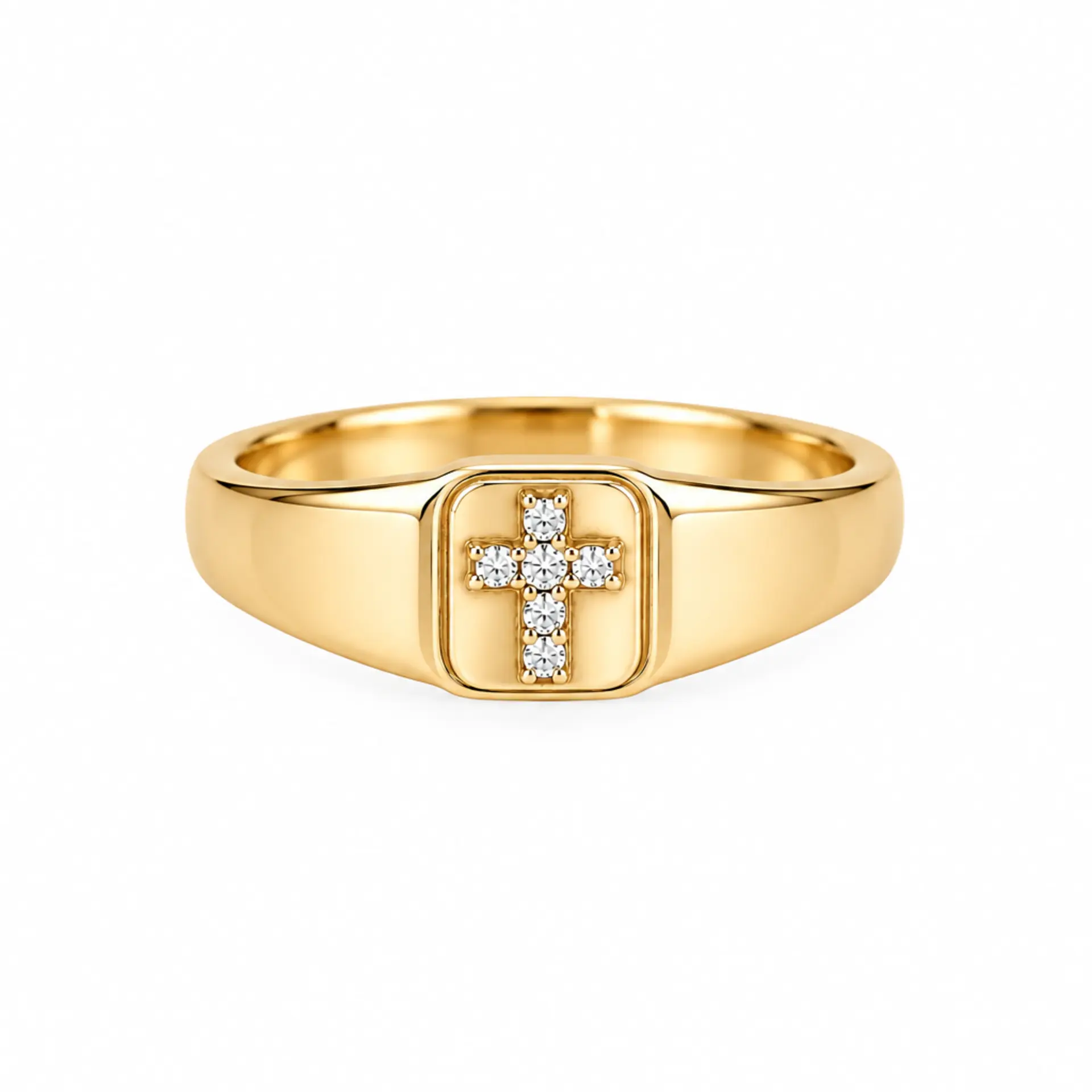A268 (B) Gold Cross Ring